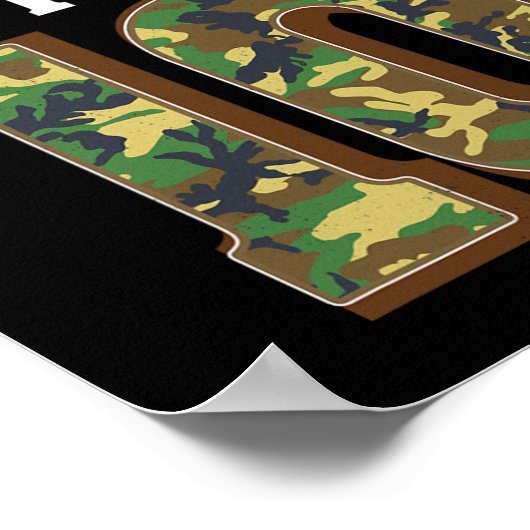 10e Verjaardag Jacht Herten 10 Jaar Oude Jager Poster (Hoek)