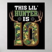 10e Verjaardag Jacht Herten 10 Jaar Oude Jager Poster (Voorkant)