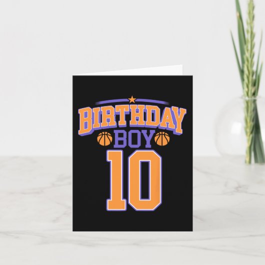 10e verjaardag Jongen Basketball Lover 10 jaar oud Kaart (Voorkant)
