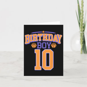 10e Verjaardag Jongen Bysketbyll Lover 10 jaar oud Kaart