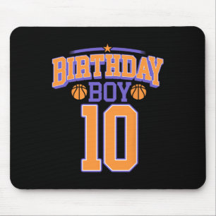 10e Verjaardag Jongen Bysketbyll Lover 10 jaar oud Muismat