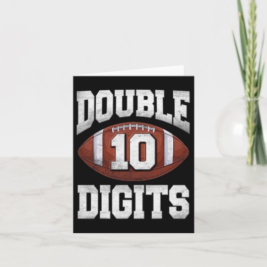 10e Verjaardag Jongen Dubbele Cijfers 10 Jaar Oude Kaart (Voorkant)