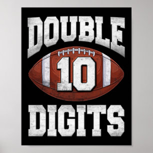 10e Verjaardag Jongen Dubbele Cijfers 10 Jaar Oude Poster