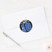 10e Verjaardag Jongen IJshockey Kinder 10 Jaar Oud Ronde Sticker (Envelop)