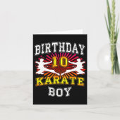 10e verjaardag jongen - Karate 10 jaar oud kinders Kaart (Voorkant)