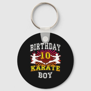 10e Verjaardag Jongen - Karate 10 Jaar Oude Kinder Sleutelhanger