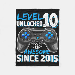 10e Verjaardag Jongen Level 10 Gamer 10 Jaar Video Fleece Deken