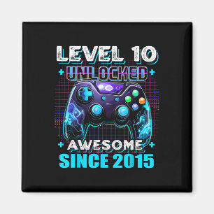 10e Verjaardag Jongen Level 10 Gamer 10 Jaar Video Magneet