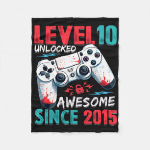 10e verjaardag Jongen Niveau 10 niet-vergrendeld G Fleece Deken