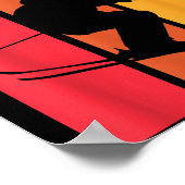 10e verjaardag Jongen Retro Ski Lover Skier 10 jaa Poster (Hoek)