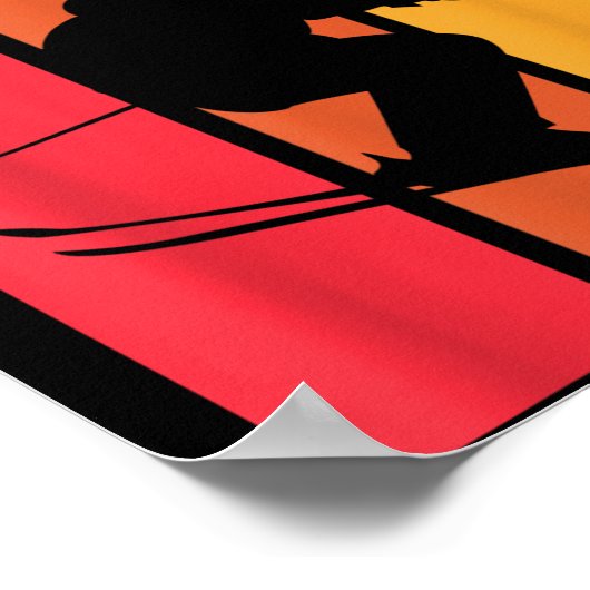 10e verjaardag Jongen Retro Ski Lover Skier 10 jaa Poster (Hoek)