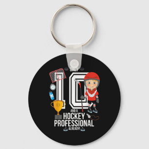 10e verjaardag jongen slechts 10 en een Hockey Pro Sleutelhanger