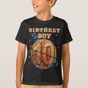 10e Verjaardag Jongen Tien 10 Jaar Oud Basketbal S T-shirt