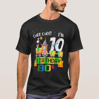 10e verjaardag jongen trein 10 jaar oude koele B d T-shirt