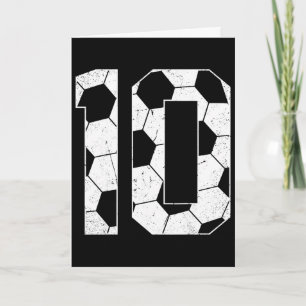 10e verjaardag jongen voetballer voetball 10 jaar kaart