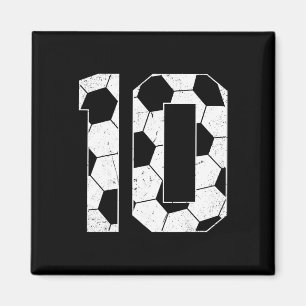 10e verjaardag jongen voetballer voetball 10 jaar  magneet