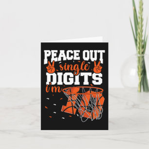 10e verjaardag jongens basketbal vrede uit single  kaart