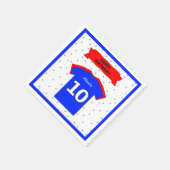 10e verjaardag jongens en meisjes voegen naam toe servet (Hoek)