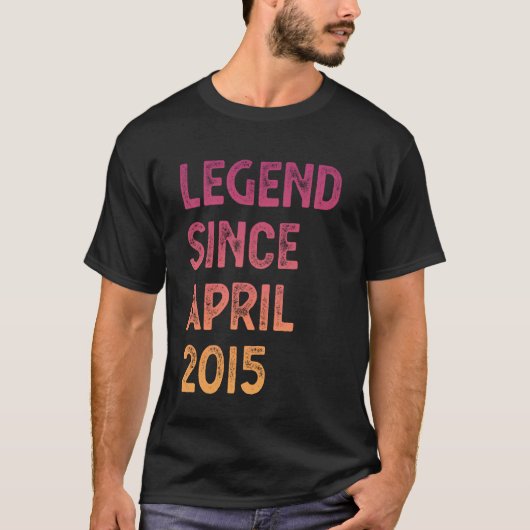 10e verjaardag jongens meisjes legende sinds april t-shirt (Voorkant)