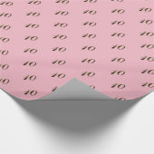 10e Verjaardag Jubileum Roze Goud Nummer 10 Cadeaupapier (Hoek)