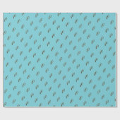 10e Verjaardag Jubileum Turquoise Goud Nummer 10 Cadeaupapier (Vlak)