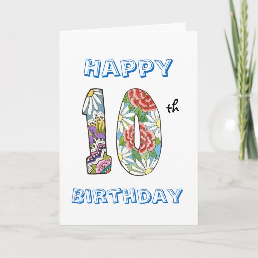 10e verjaardag Kaart (Voorkant)