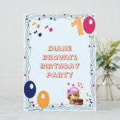10e verjaardag kaart (Staand voorkant)