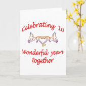 10e. VERJAARDAG Kaart (Gele Bloem)