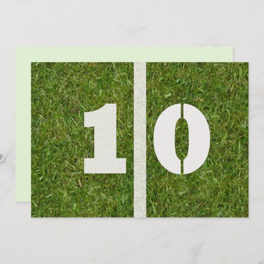 10e verjaardag! kaart (Voorkant / Achterkant)