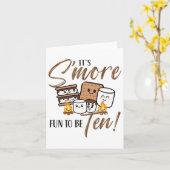 10e verjaardag kampvuur marshmallow het is leuker kaart (Gele Bloem)
