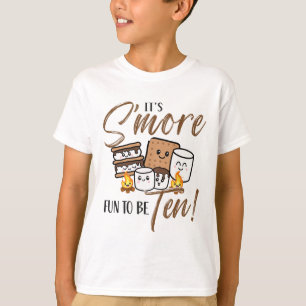 10e verjaardag Kampvuur Marshmallow Het is leuker T-shirt