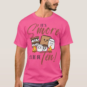 10e verjaardag kampvuur marshmallow het is leuker t-shirt