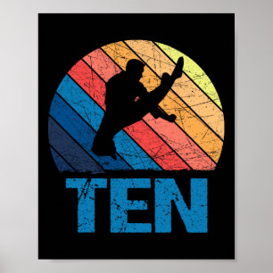 10e verjaardag Karate Fighter 10 jaar oude meisjes Poster