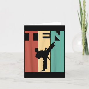 10e verjaardag Karate Taekwondo Thema 10 jaar oud Kaart
