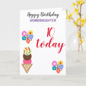 10e verjaardag Kleinzoon Bloemen Elke Leeftijd Kaart (Gele Bloem)