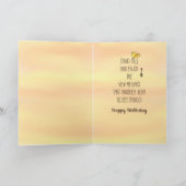 10e Verjaardag Lange Giraffe en Vogel Kaart (Binnen)