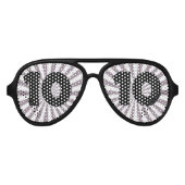 10E VERJAARDAG LEEFTIJD 10 KINDER PARTY Zonnebril (Voorkant)