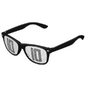 10E VERJAARDAG LEEFTIJD 10 RETRO PARTY ZONNEBRIL (Gekanteld)