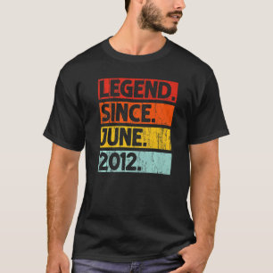 10e verjaardag Legende sinds juni 2012 10 jaar T-shirt