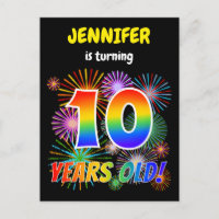 10e verjaardag - Leuke vuurwerk, regenboog uitzich