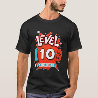 10e Verjaardag Level 10 Cool Gaming Gift voor Game T-shirt
