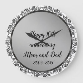 10e verjaardag mama en papa grote klok