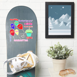 10e verjaardag meisje ballonnen cupcake vinyl sticker