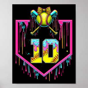 10e verjaardag Meisje Ijs Zachte Drip Coquette Poster