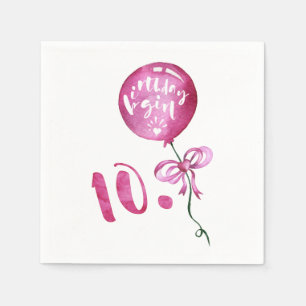10e verjaardag meisje, Jubileum meisjes Gifts Servet