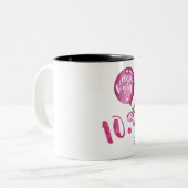 10e verjaardag meisje, Jubileum meisjes Gifts Tweekleurige Koffiemok (Voorkant links)