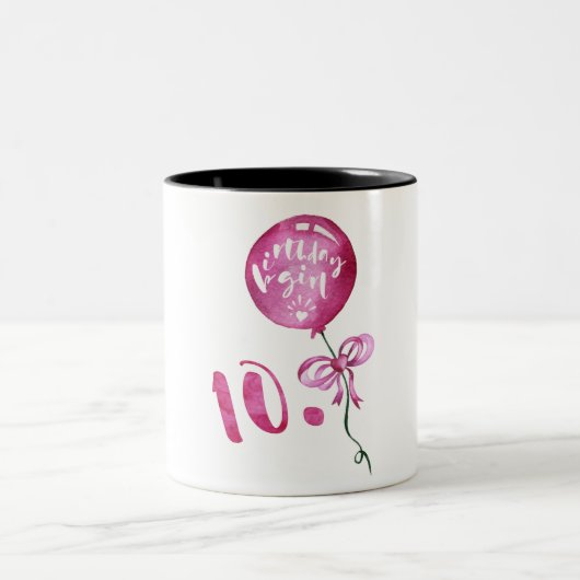 10e verjaardag meisje, Jubileum meisjes Gifts Tweekleurige Koffiemok (Center)