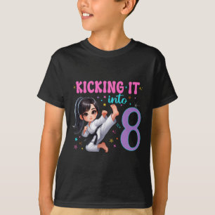 10e Verjaardag Meisje-Martial Arts Party Karate Ta T-shirt
