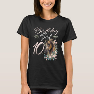 10e verjaardag meisje paard minnaar 10 jaar oud ve t-shirt