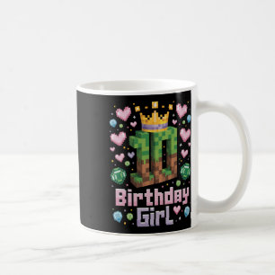 10e Verjaardag Meisje Shirt Gaming Pixel Party 10  Koffiemok